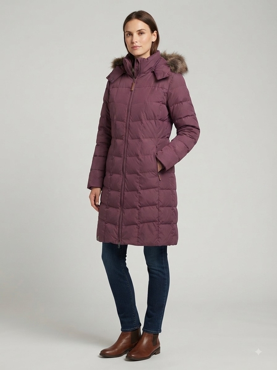 Windriver Jackets & Blazers - Windriver Women's Plum Purple 600 Down Filled Hooded Puffer Jacket Size Small